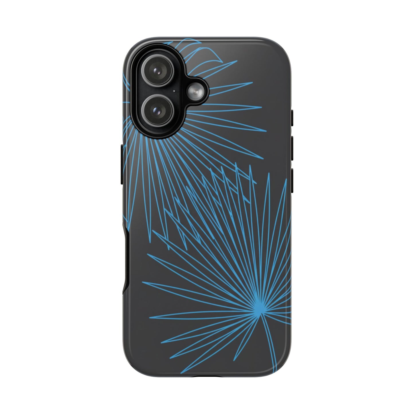 Blue Dandelion Burst Tough Phone Case — Protective Floral iPhone Cover