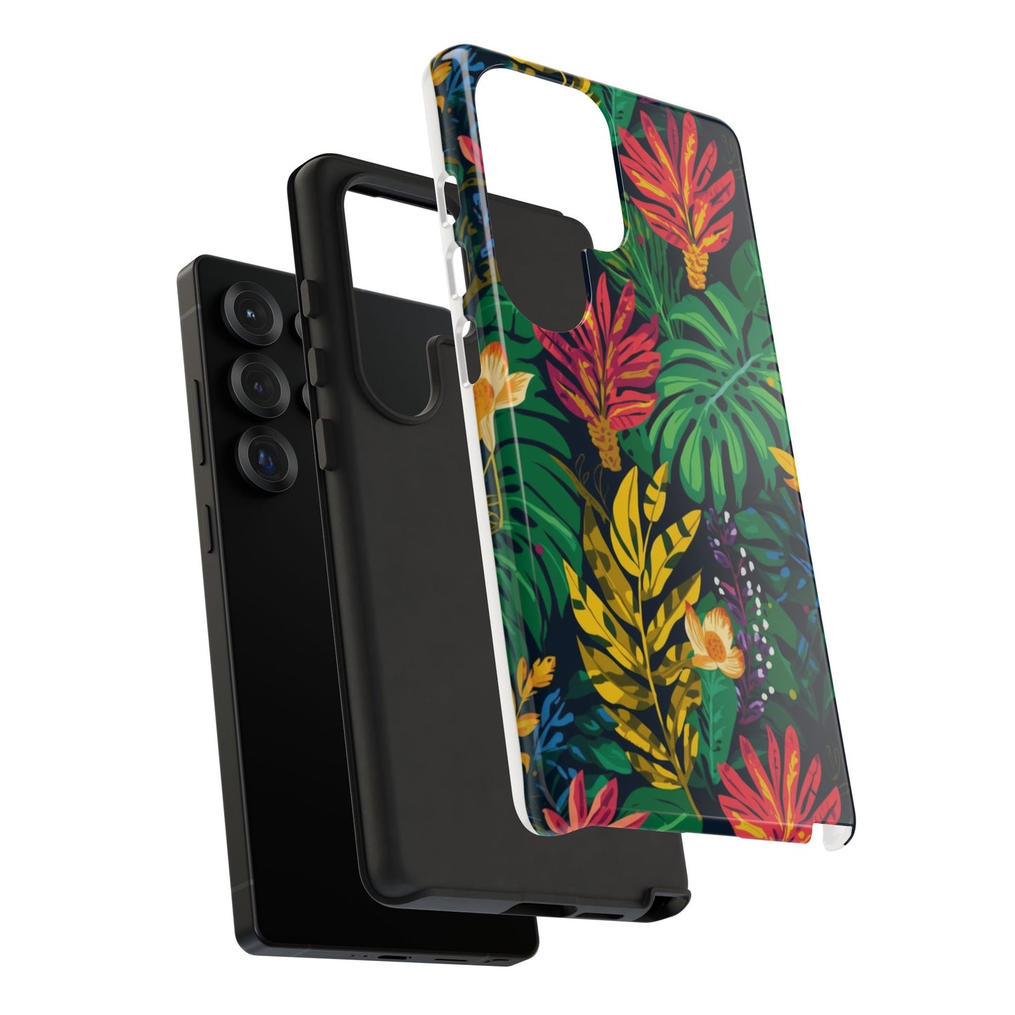 Tropical Floral Phone Case — Vibrant Jungle Leaf Protective Cover