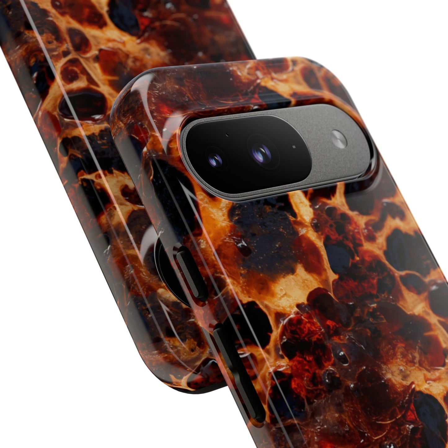 Tortoiseshell Phone Case — Protective iPhone Cover with Classic Amber Pattern