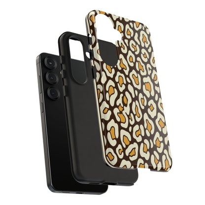 Leopard Print Tough Phone Case — Durable Protective iPhone Cover