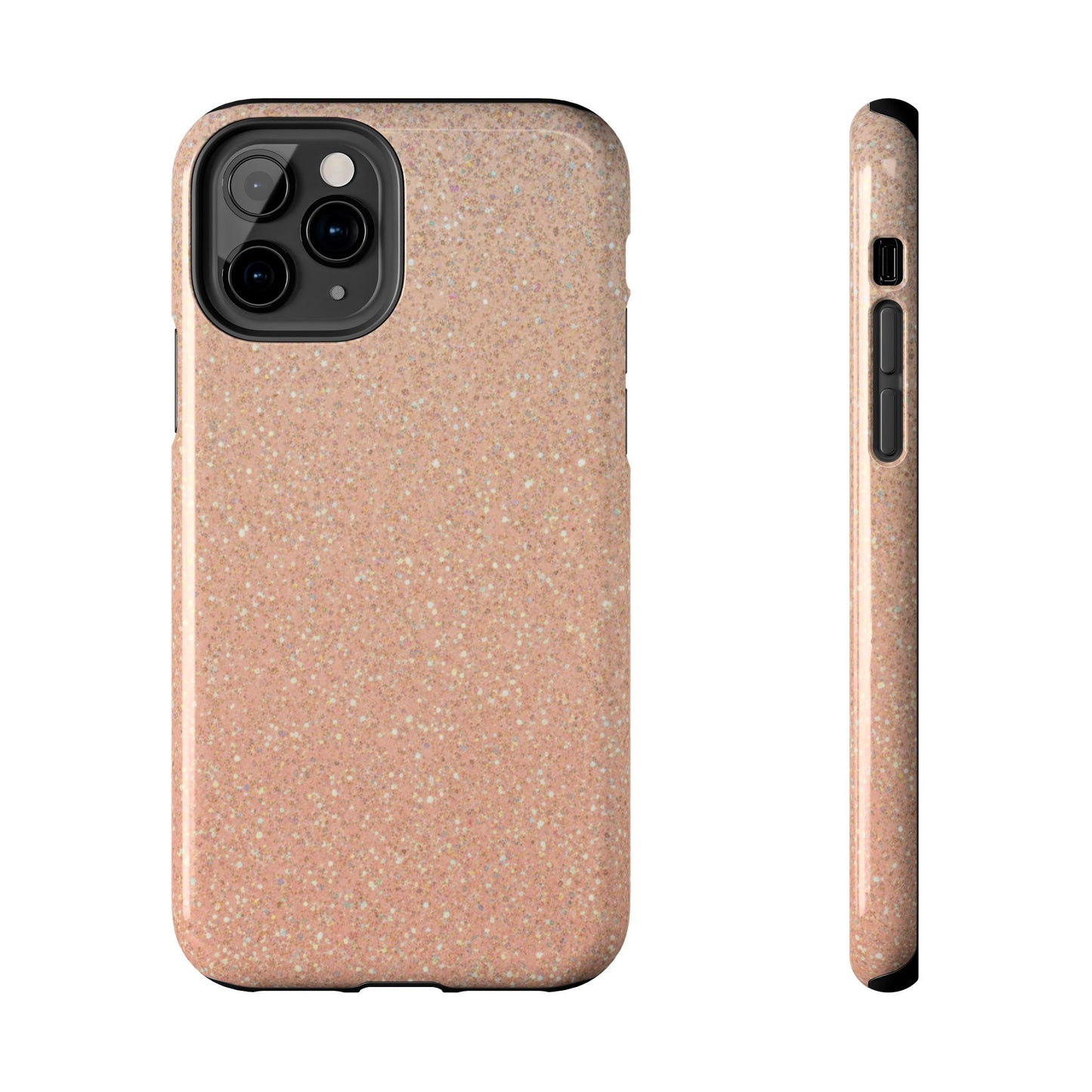 Glitter Rose Gold Tough Phone Case — Sparkling Protective iPhone Cover
