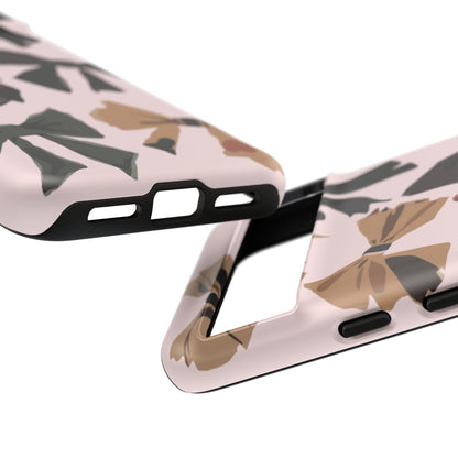 Bow Pattern Phone Case - Pink, Brown & Black Bows Protective Cover