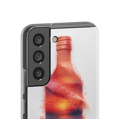 Galaxy Bottle Phone Case — Abstract Cosmic Beverage Design Flexible Case