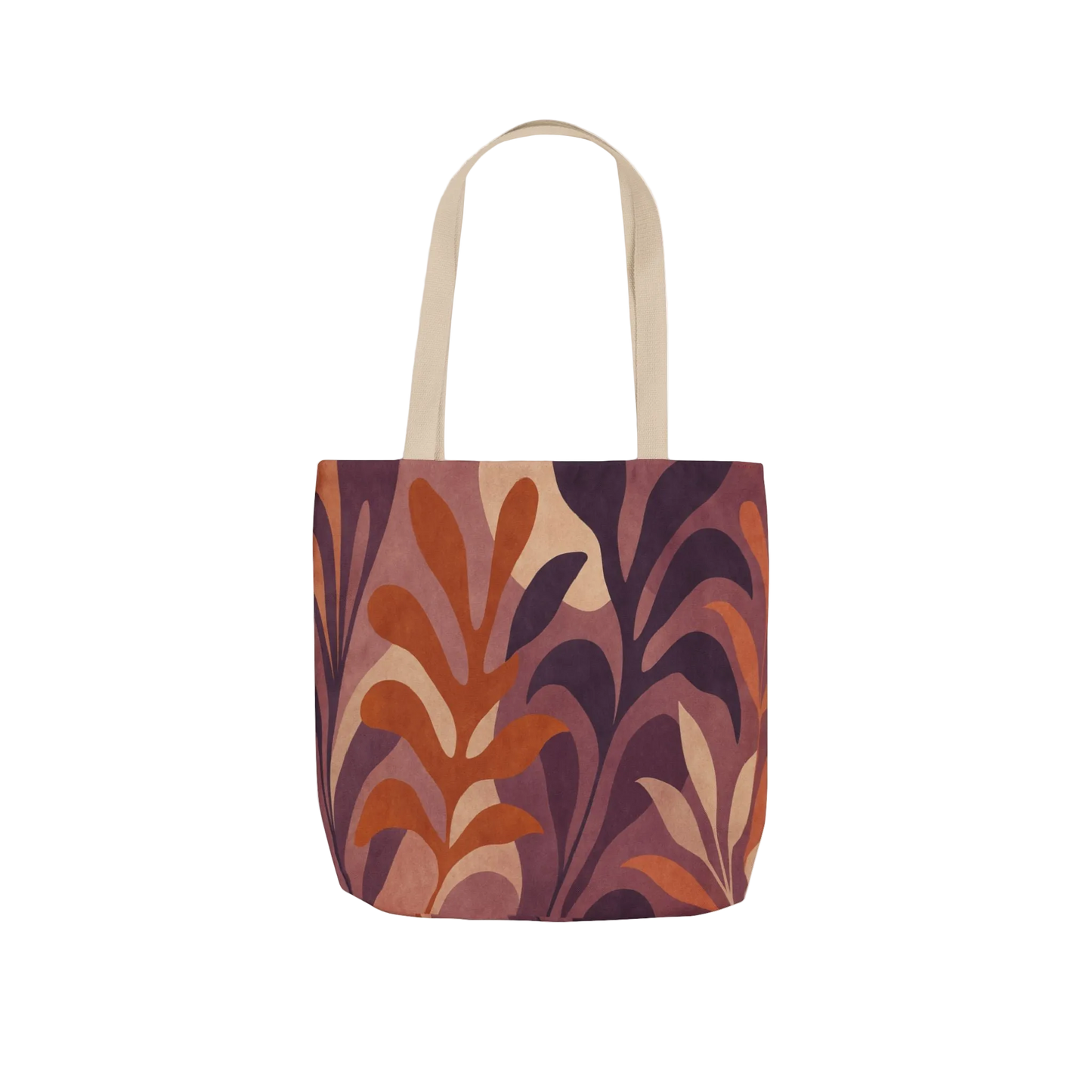 Autumn Foliage Canvas Tote Bag — Earthy Boho Reusable Grocery & Market Bag