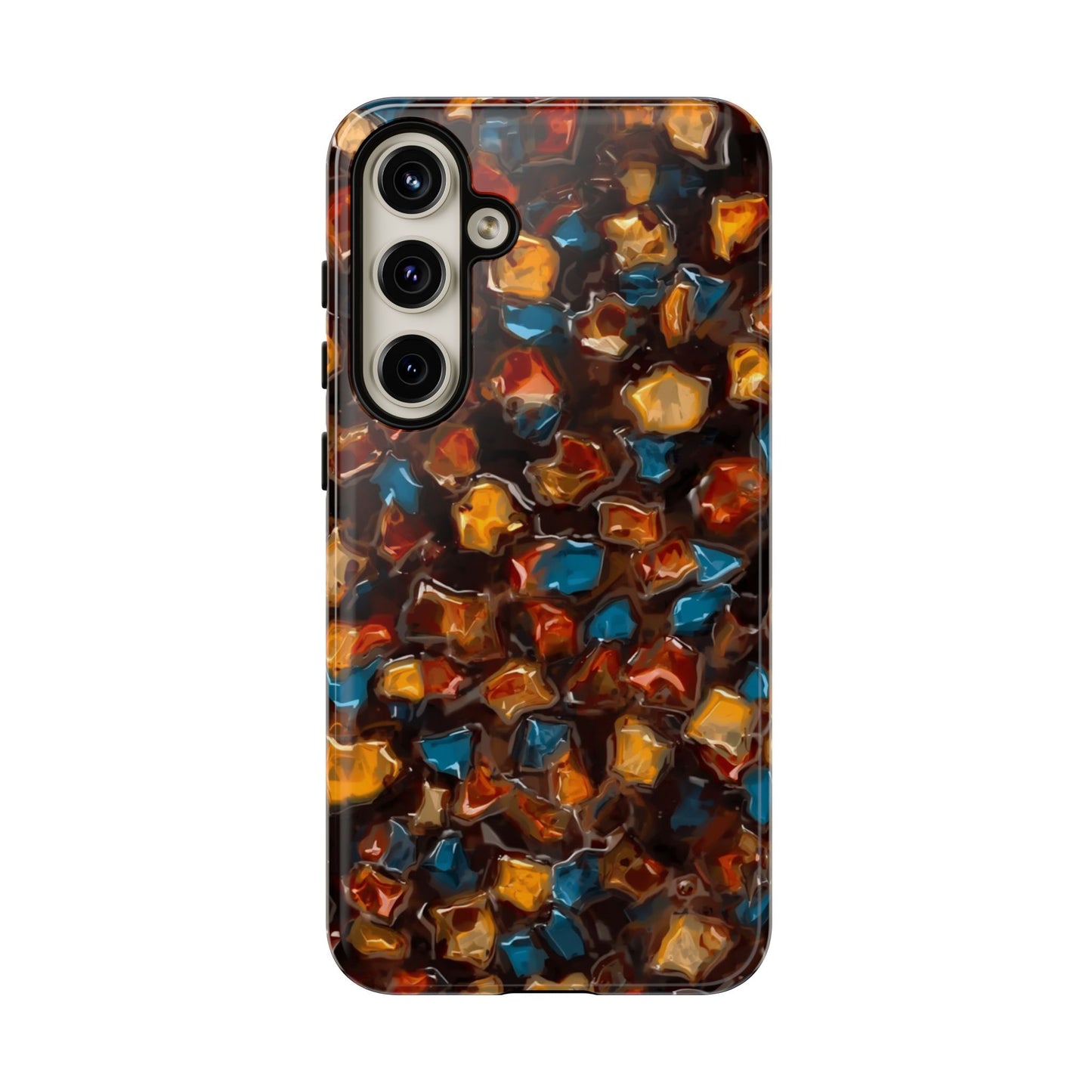 Phone Case - Amber Tortoiseshell Mosaic Protective Cover