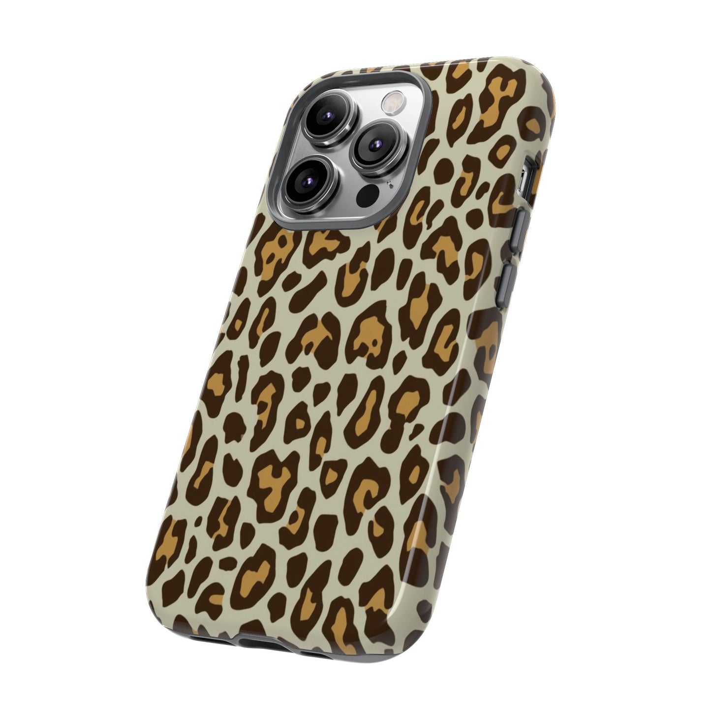 Leopard Print Tough Phone Case — Durable Protective Animal Print Case