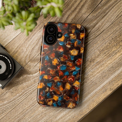 Phone Case - Amber Tortoiseshell Mosaic Protective Cover
