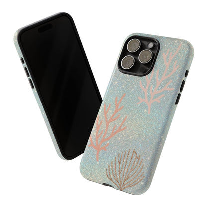 Seafoam Sparkle Phone Case – Coral & Seashell Tough Case