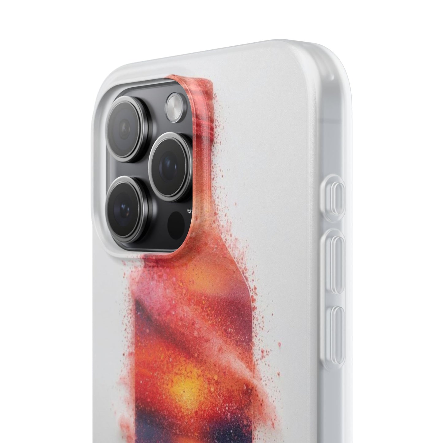 Galaxy Bottle Phone Case — Abstract Cosmic Beverage Design Flexible Case