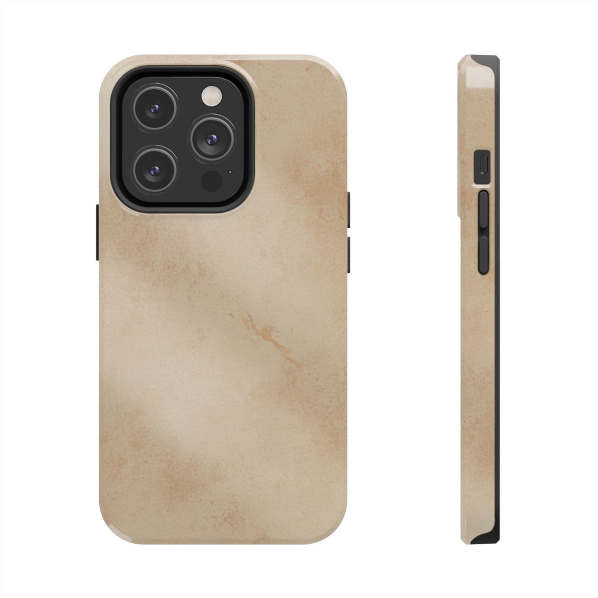 Tough Phone Case — Vintage Beige Marble Protective Phone Cover