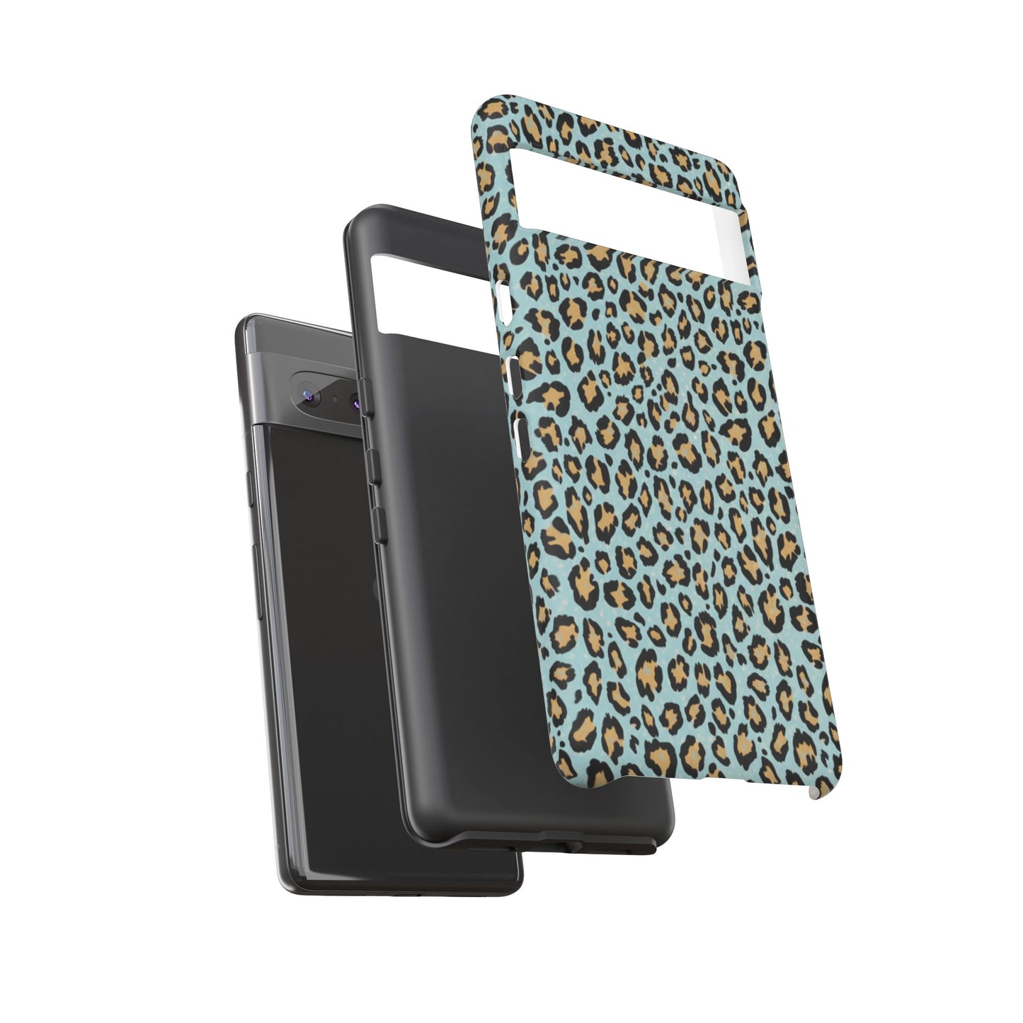 Leopard Print Tough Phone Case - Blue Cheetah Protective Cover