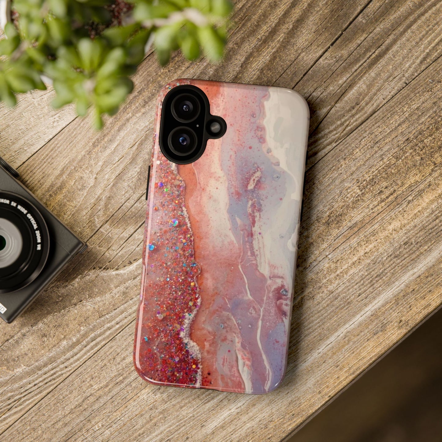 Marbled Rose Gold Galaxy Phone Case — Protective Tough Case