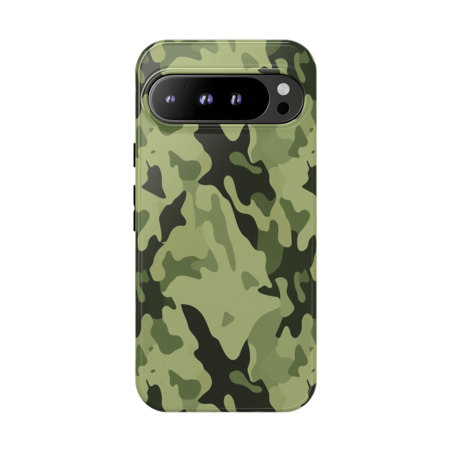 Camo Tough Phone Case — Military Green Protective iPhone Cover