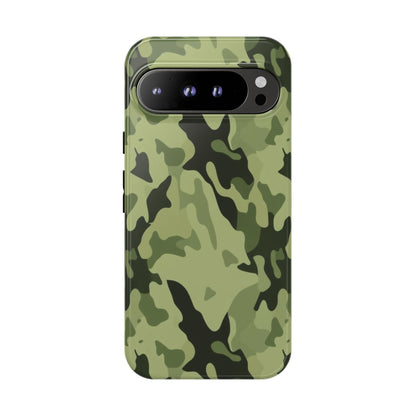 Camo Tough Phone Case — Military Green Protective iPhone Cover