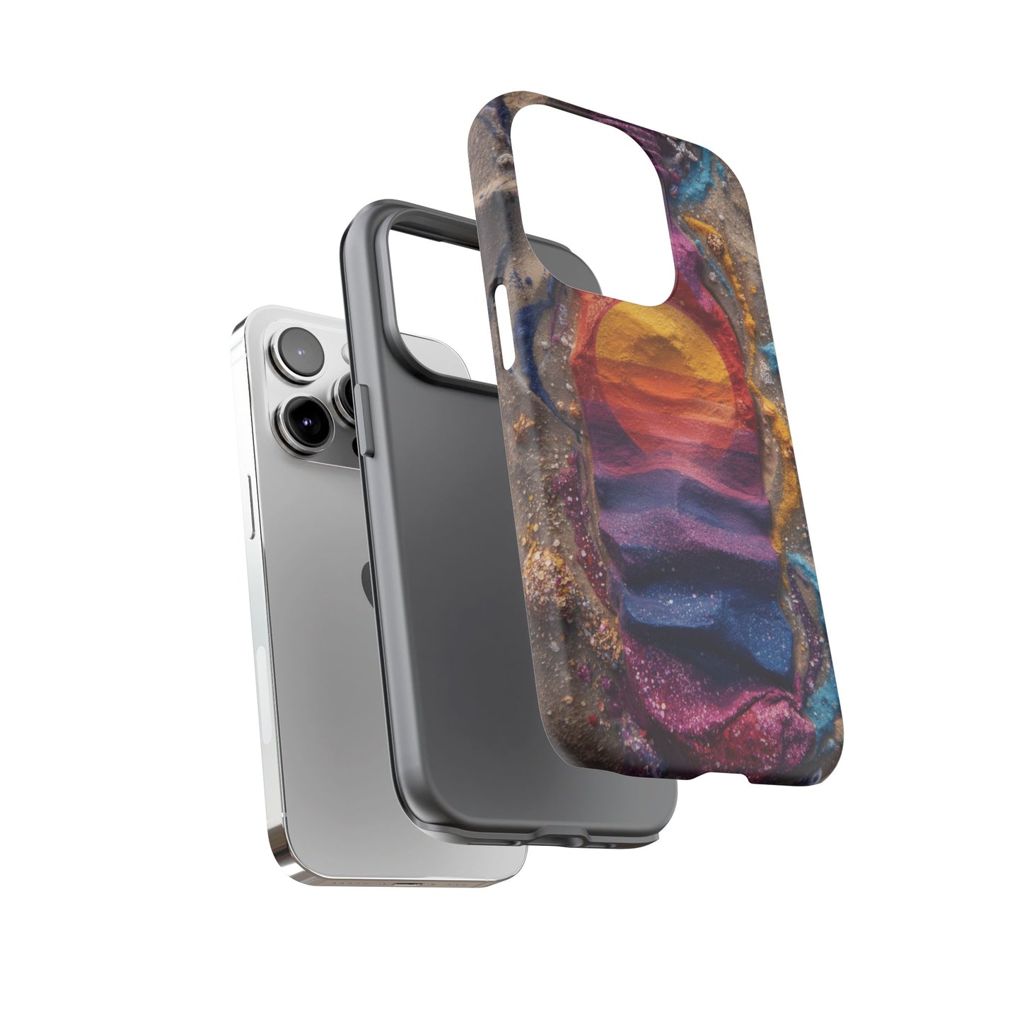Phone Case — Colorful Sand Art Sunset Tough Protective Case