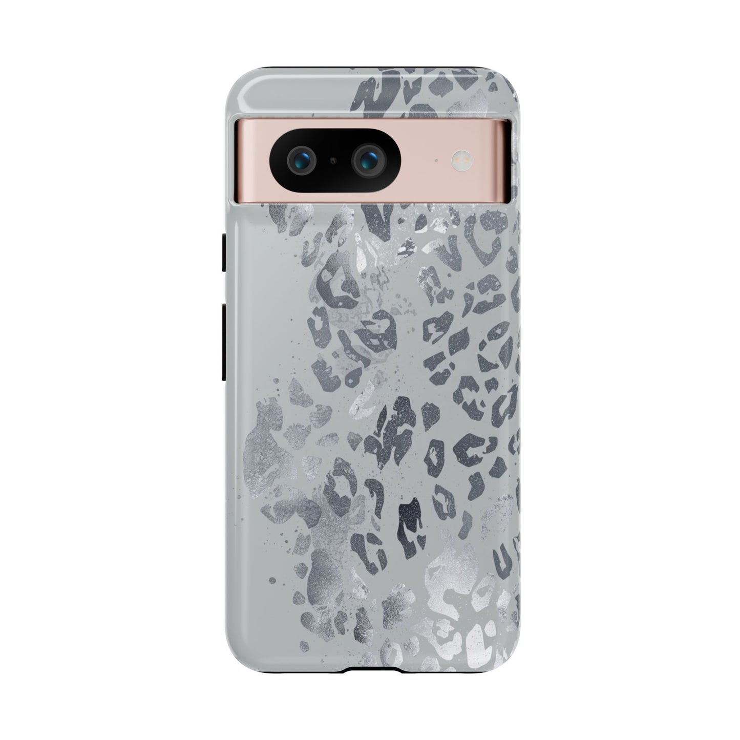 Gray Leopard Print Tough Phone Case