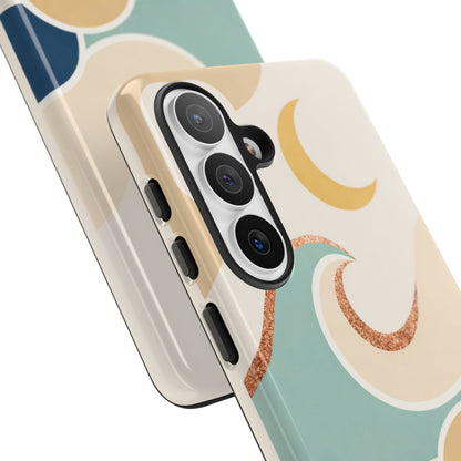 Sea Breeze Tough Phone Case — Retro Waves & Shells Design