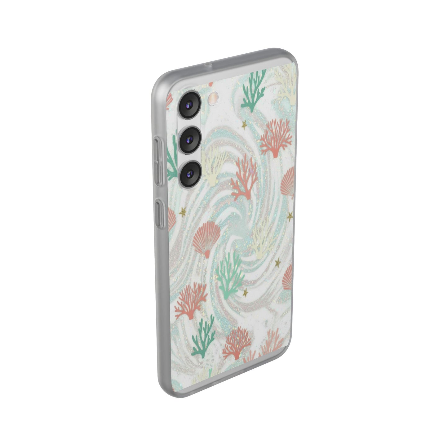 Pastel Seashell Phone Case — Coral Reef Wave iPhone Cover