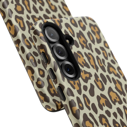 Leopard Print Tough Phone Case — Durable Protective Animal Print Case