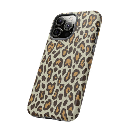 Leopard Print Tough Phone Case — Durable Protective Animal Print Case
