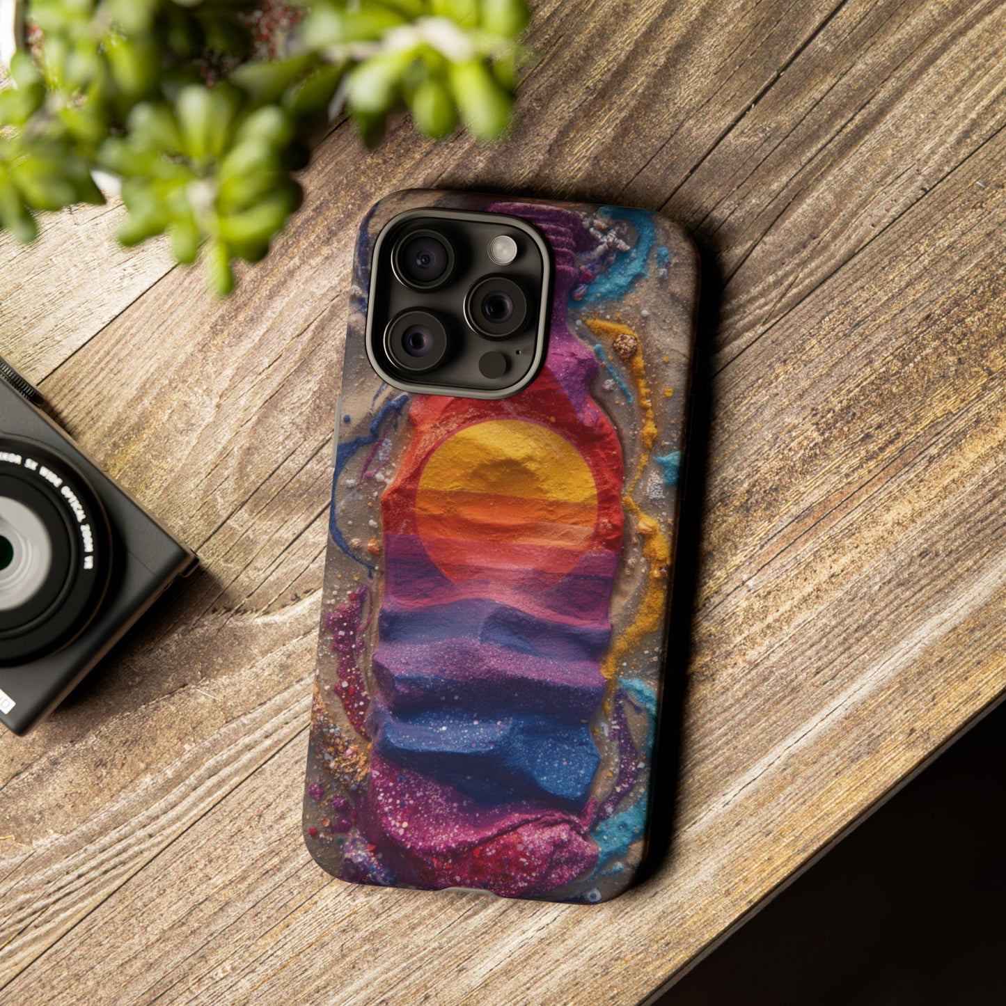 Phone Case — Colorful Sand Art Sunset Tough Protective Case