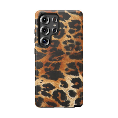 Leopard Print Tough Phone Case – Rugged Protective iPhone Cover