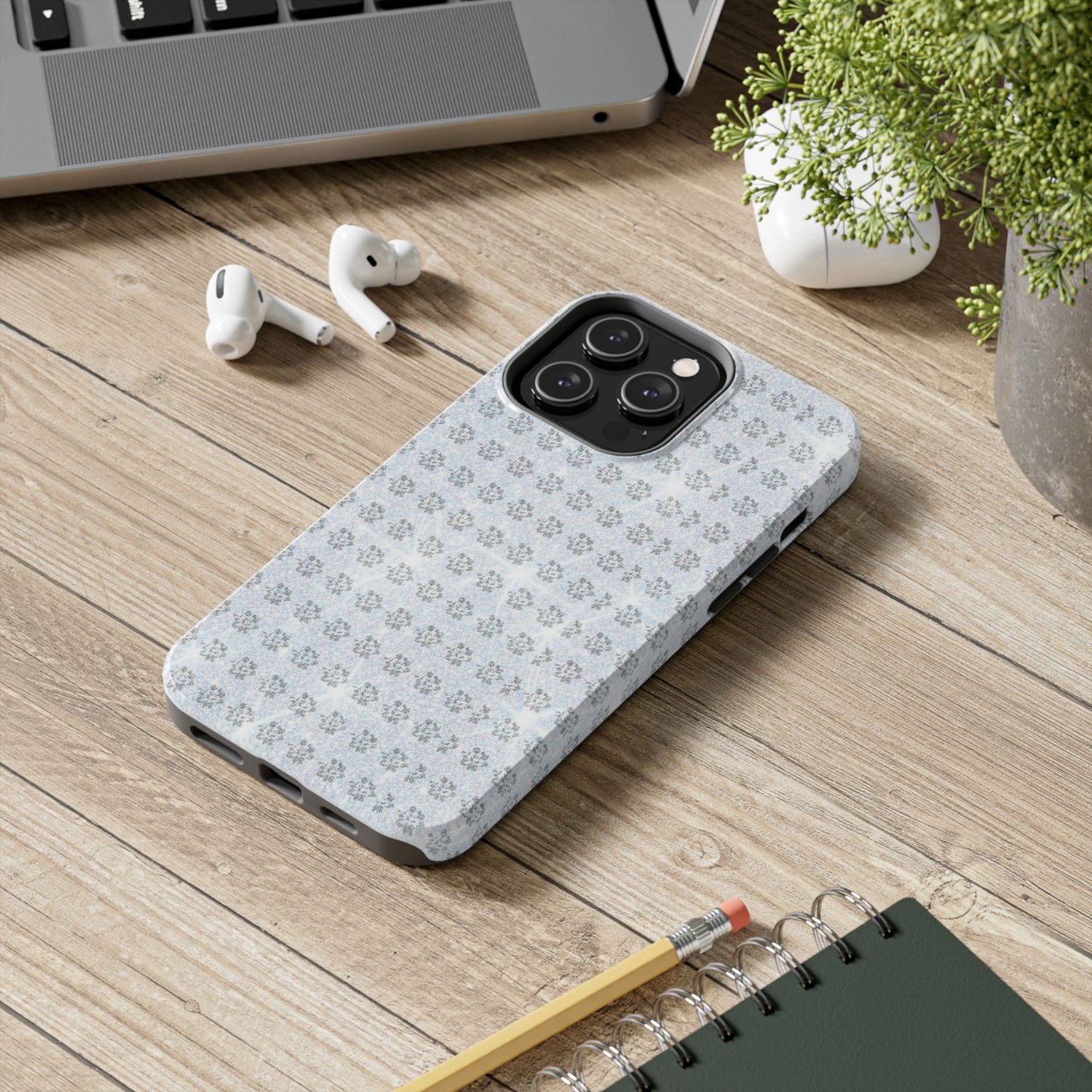 Tough Phone Case — Subtle floral Print Protective Cover