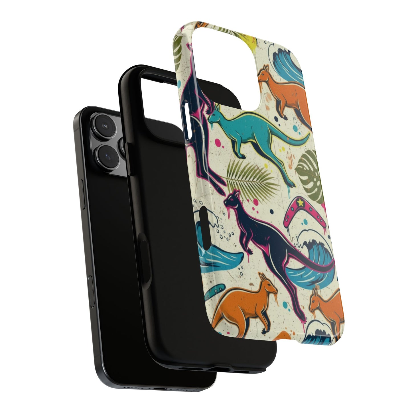 Tough Cases — Colorful Surfing Kangaroo Phone Case
