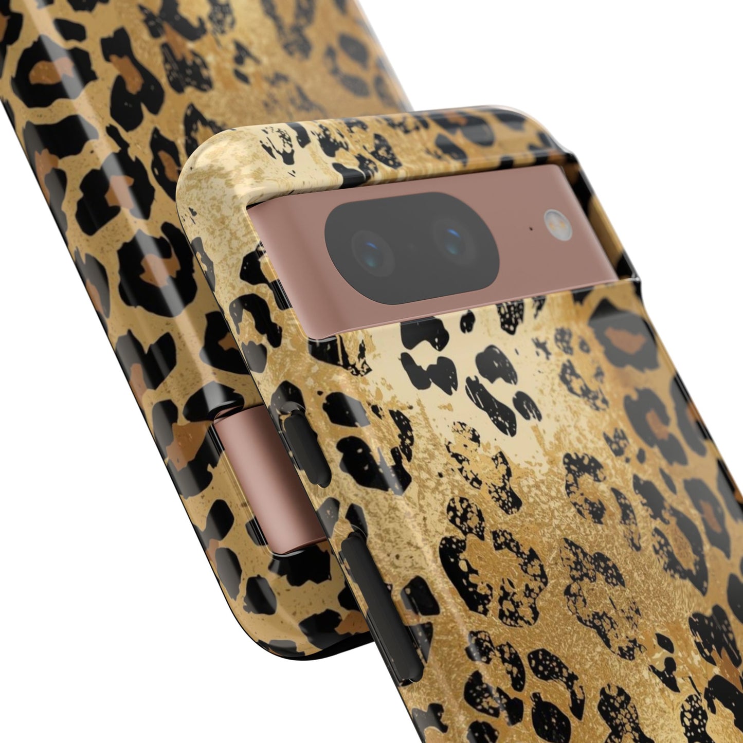 Leopard Print Tough Phone Case — Durable Protective iPhone Cover