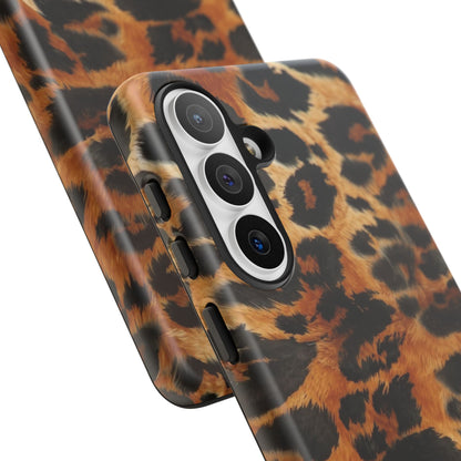 Leopard Print Tough Phone Case – Rugged Protective iPhone Cover