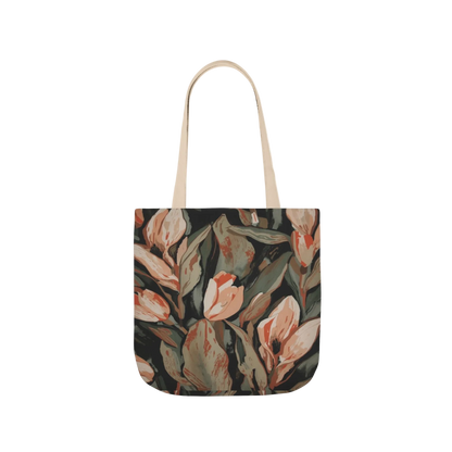 Floral Canvas Tote Bag — Vintage Botanical Print