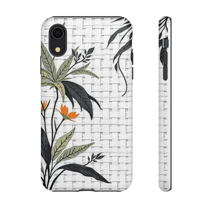 Floral Woven Tough Phone Case — Protective Botanical iPhone Cover