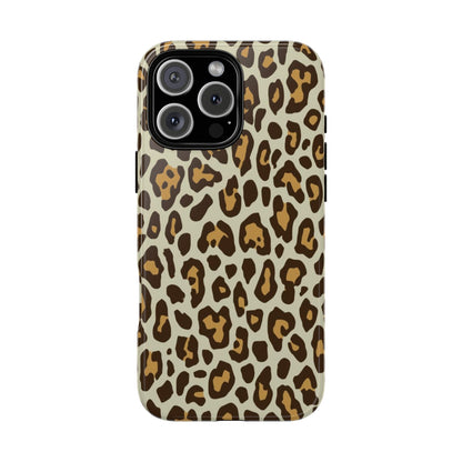 Leopard Print Tough Phone Case — Durable Protective Animal Print Case