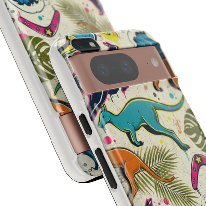 Tough Cases — Colorful Surfing Kangaroo Phone Case