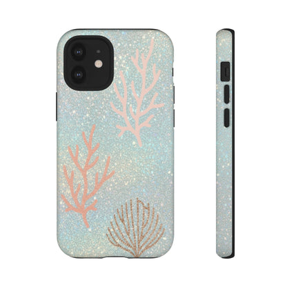 Seafoam Sparkle Phone Case – Coral & Seashell Tough Case