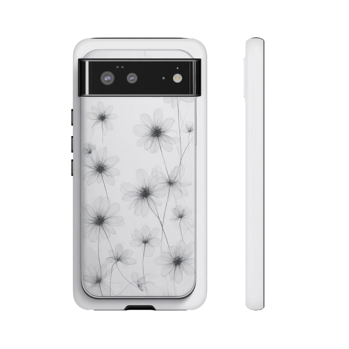 Tough Case — Black & White Floral Tough Phone Case