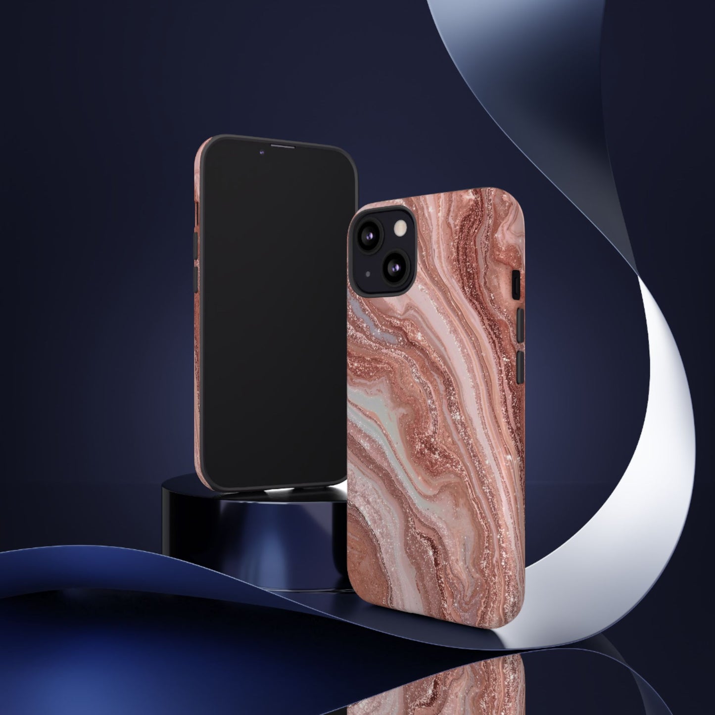 Rose Gold Marble Tough Phone Case