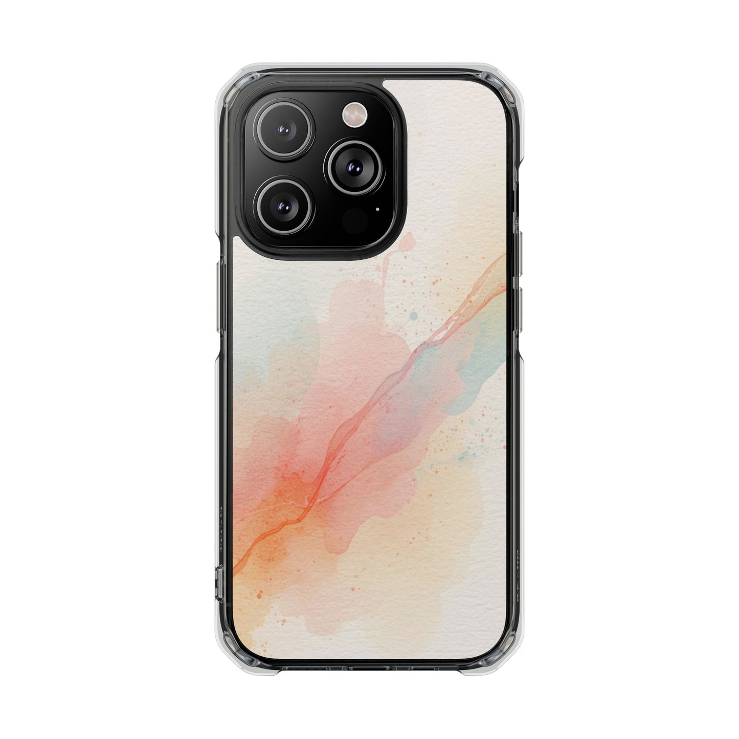 Clear Magnetic Impact Phone Case — Pastel Watercolor Splash