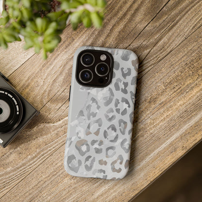 Silver Leopard Tough Phone Case