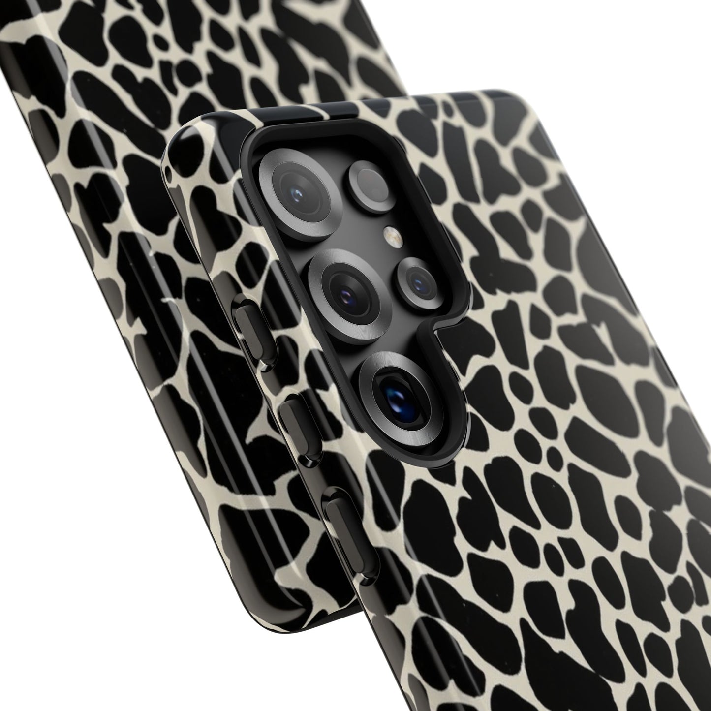 Black and White Cowhide Phone Case — Protective Tough Case