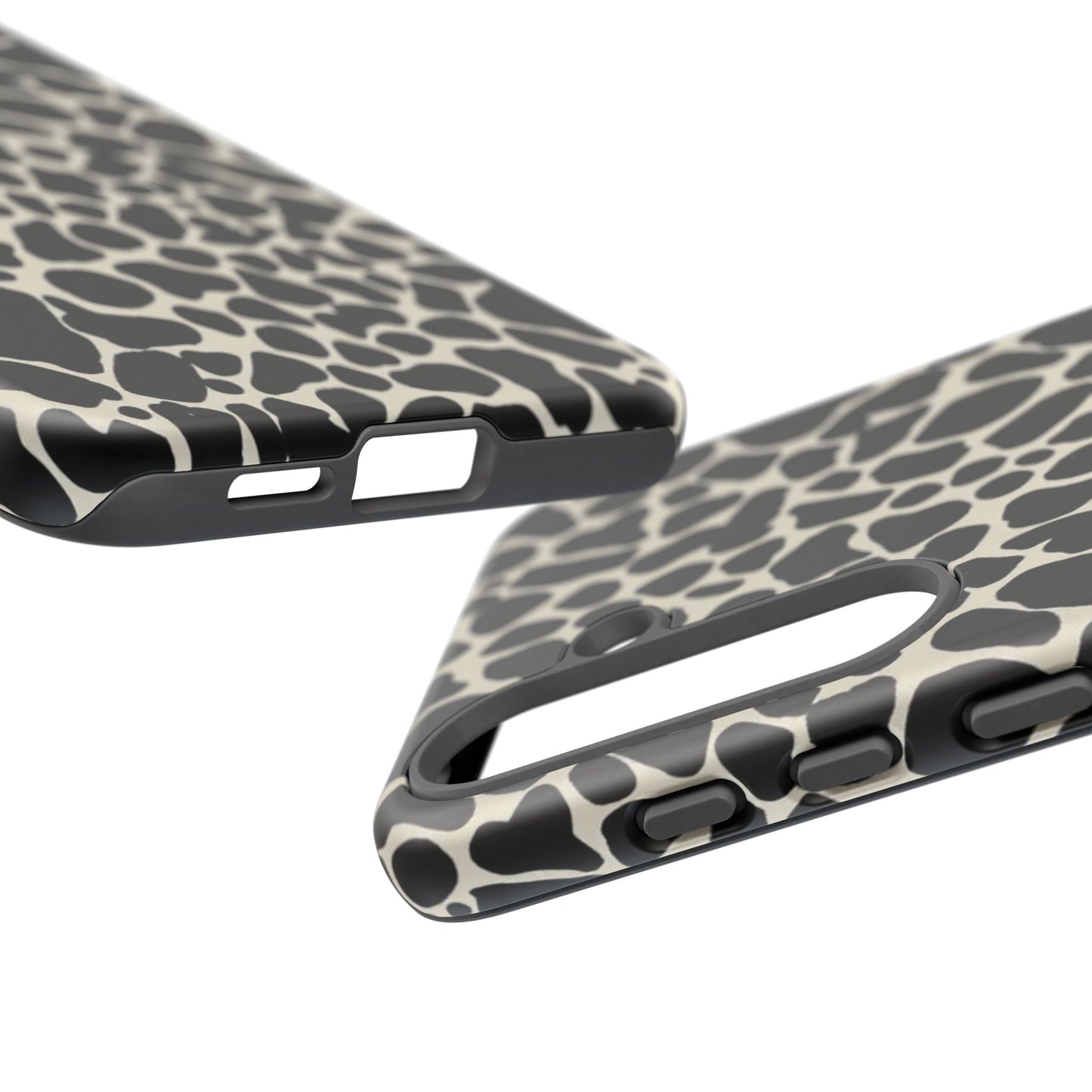 Black and White Cowhide Phone Case — Protective Tough Case