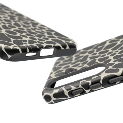 Black and White Cowhide Phone Case — Protective Tough Case