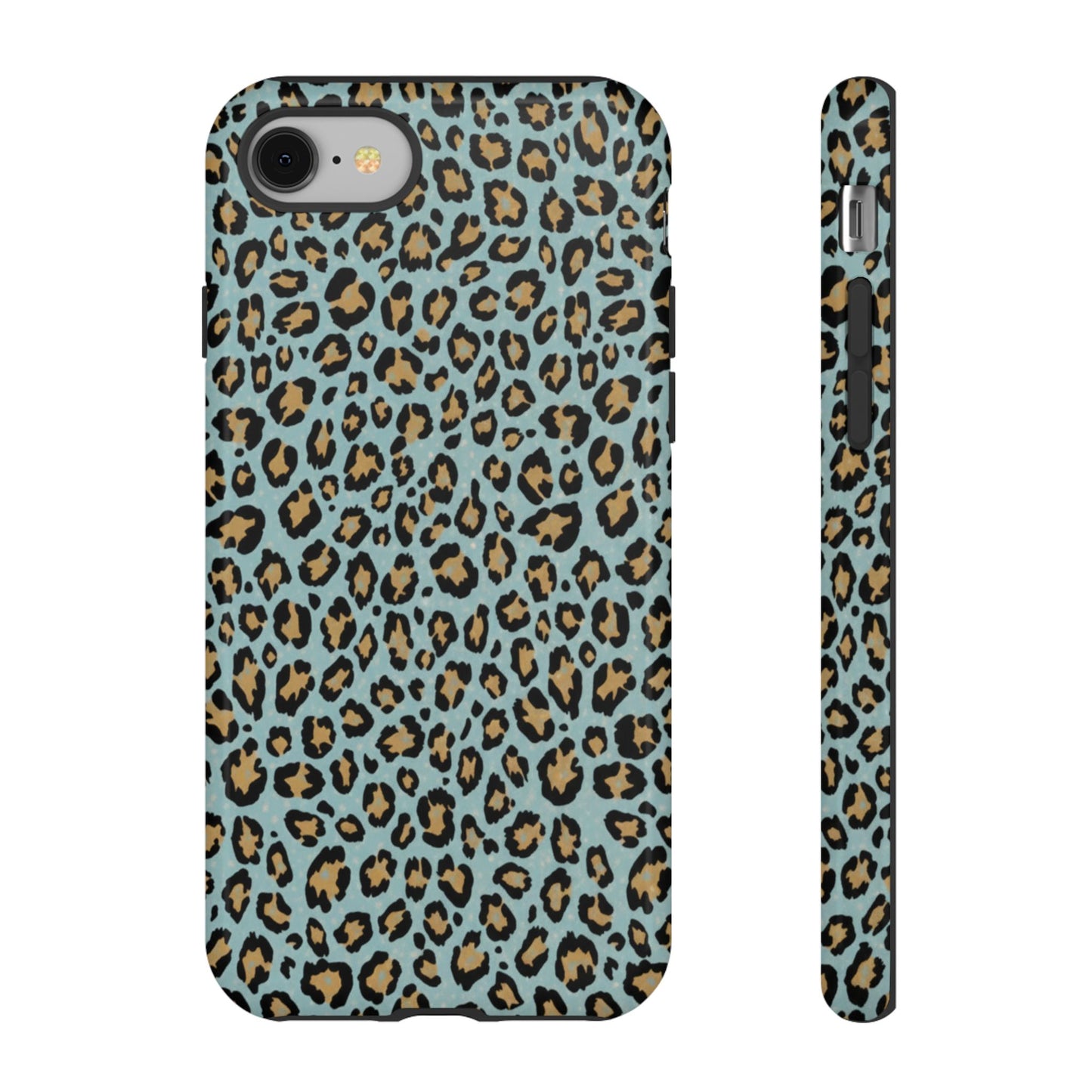 Leopard Print Tough Phone Case - Blue Cheetah Protective Cover