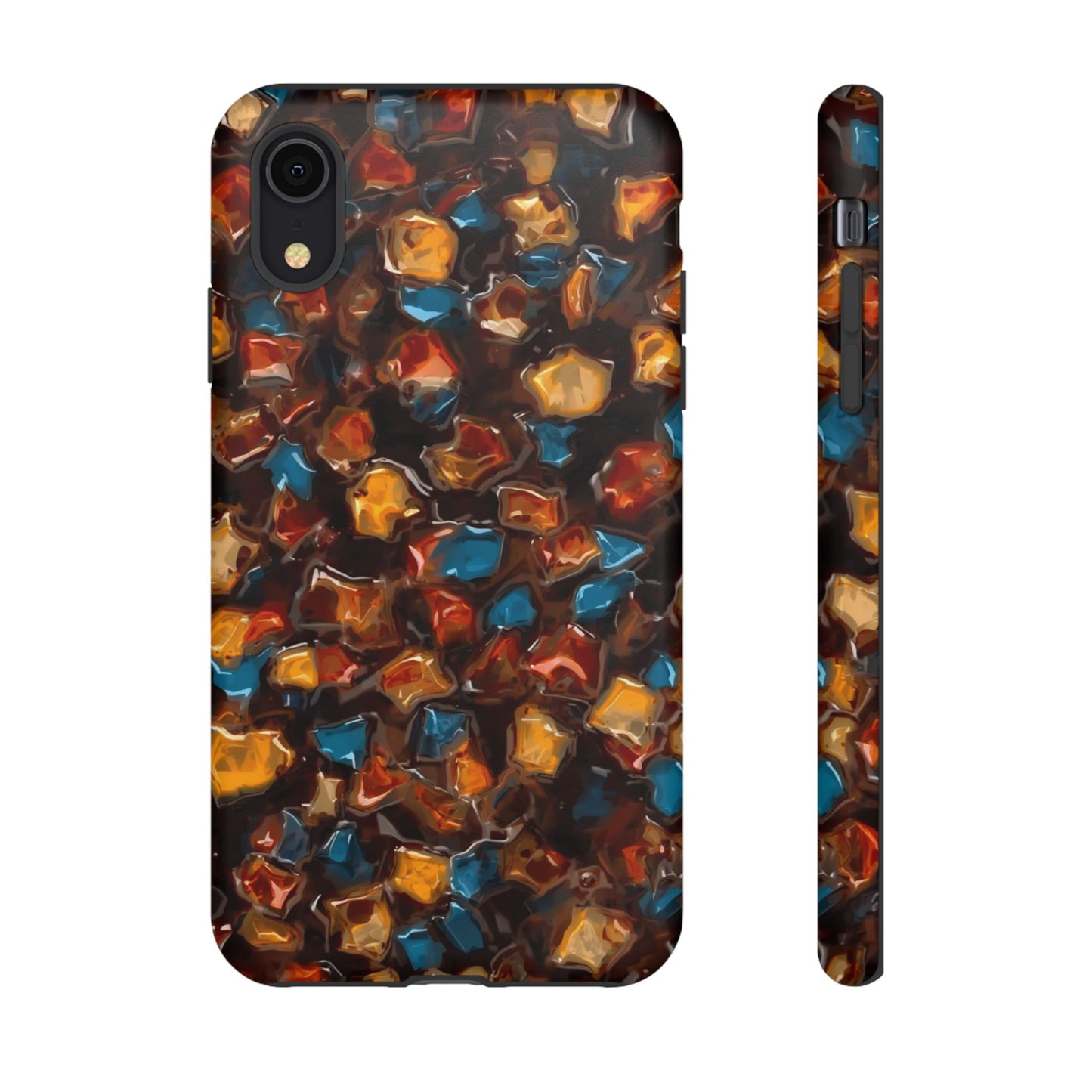 Phone Case - Amber Tortoiseshell Mosaic Protective Cover
