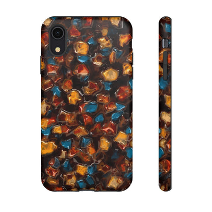 Phone Case - Amber Tortoiseshell Mosaic Protective Cover