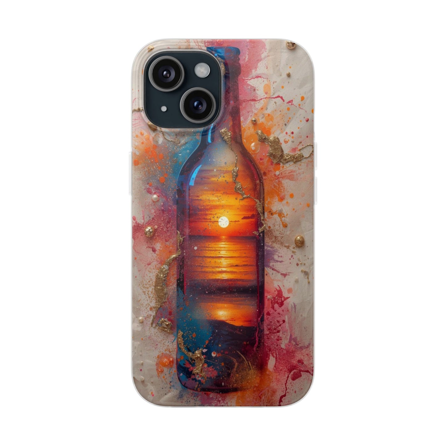 Copy of Floral Holographic Phone Case — Iridescent Leaves & Flowers Flexi Case