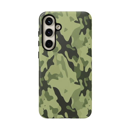 Camo Tough Phone Case — Military Green Protective iPhone Cover