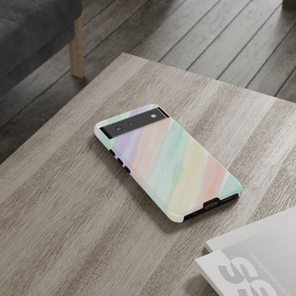 Pastel Watercolor Stripe Tough Phone Case