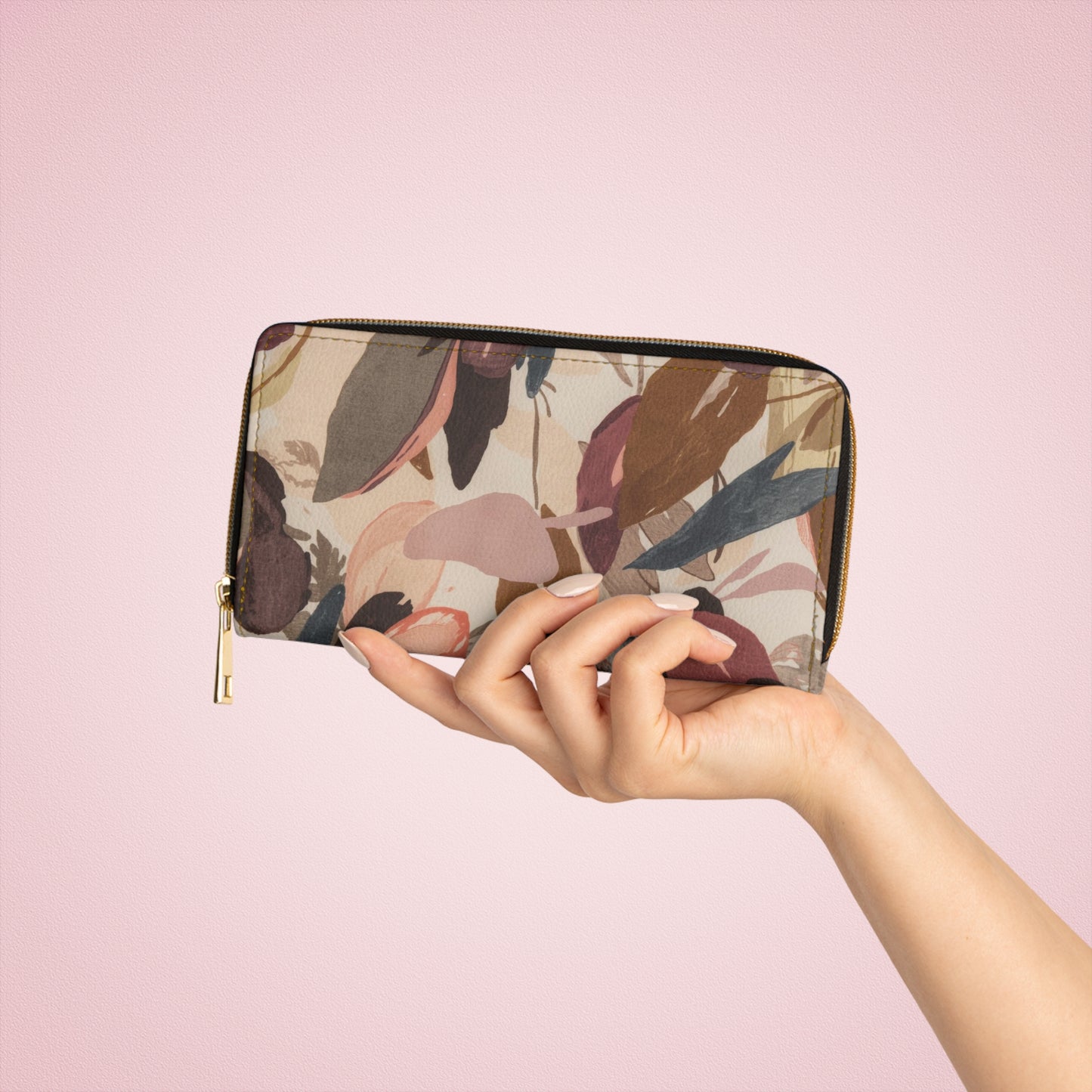 Women's Fall Leaf Wallet - Vegan Earth Toned Wallet