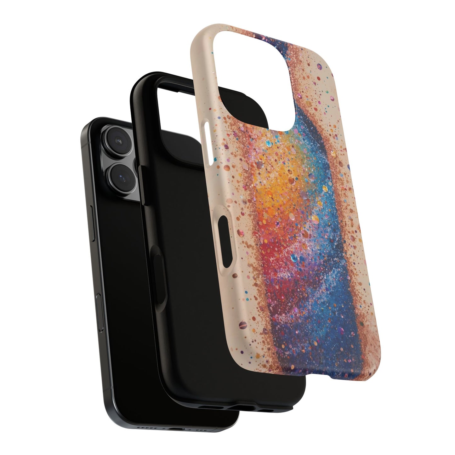 Galaxy Bottle Tough Phone Case — Colorful Nebula Splash iPhone Cover